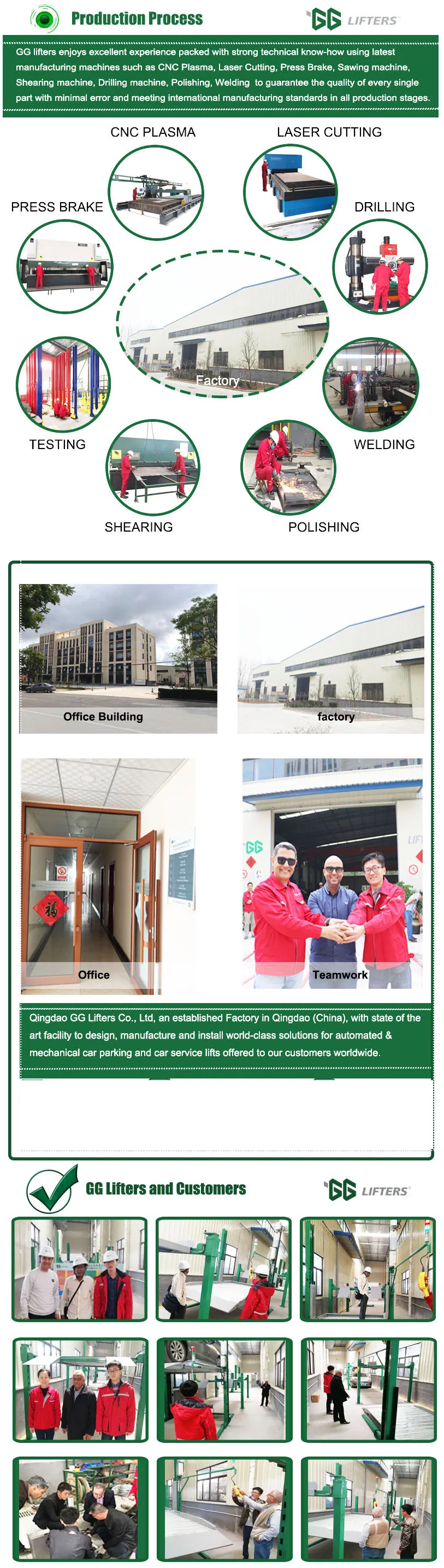 2018 Factory price cheap used four post car lift for summer promotion