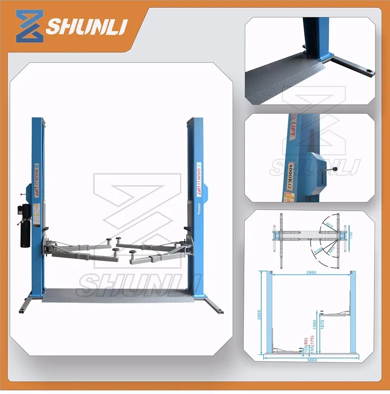 4000kg 2 Post Car Lift with Manual Release