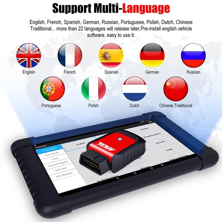 Ancel X6 OBD2 Automotive Scanner WiFi Bt Full Systems Code Reader ABS Airbag Oil Epb DPF Reset OBD Car Diagnostic Tool