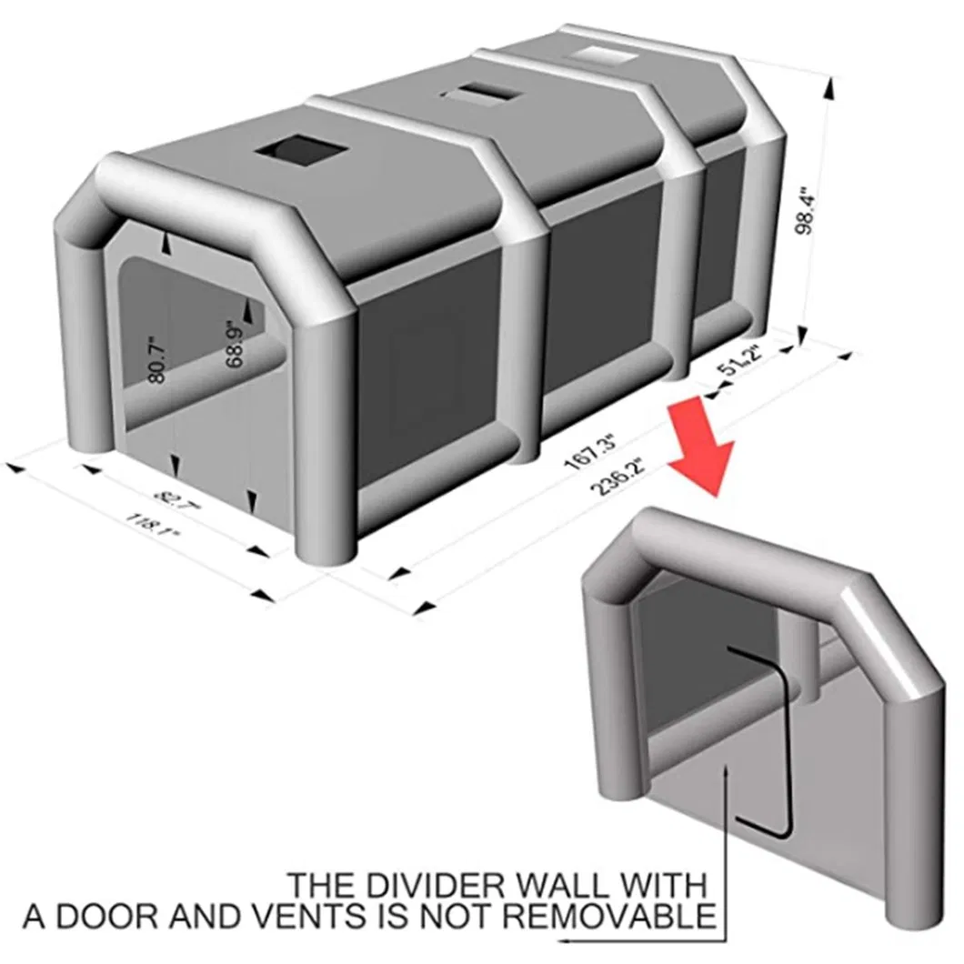 Auto Painting Equipment Inflatable Car Workstation Spray Booth Car Paintbooth