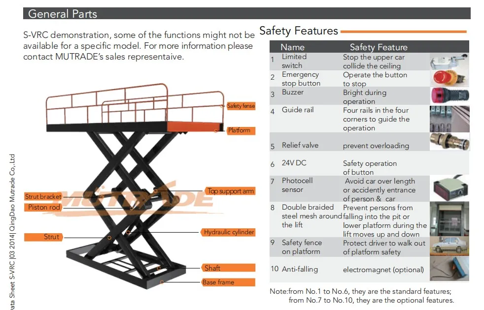 Car Lift Garage Parking Scissor Car Lift Double Platform