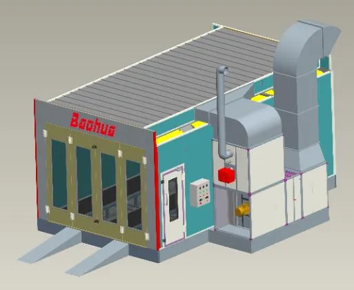 CE Approved Diesel Heating System Car Spray Paint Booth