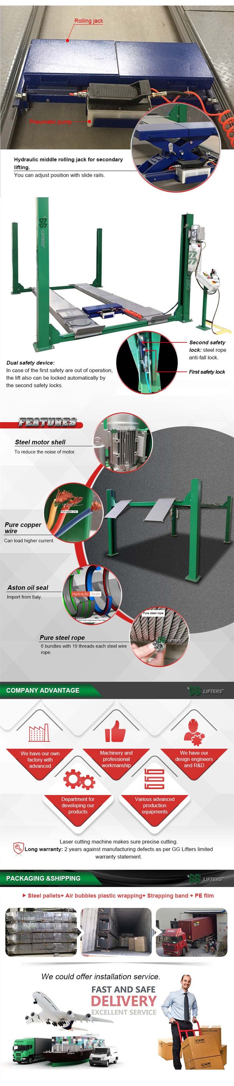 CE Certification wheel alignment Posts Design used post car lift