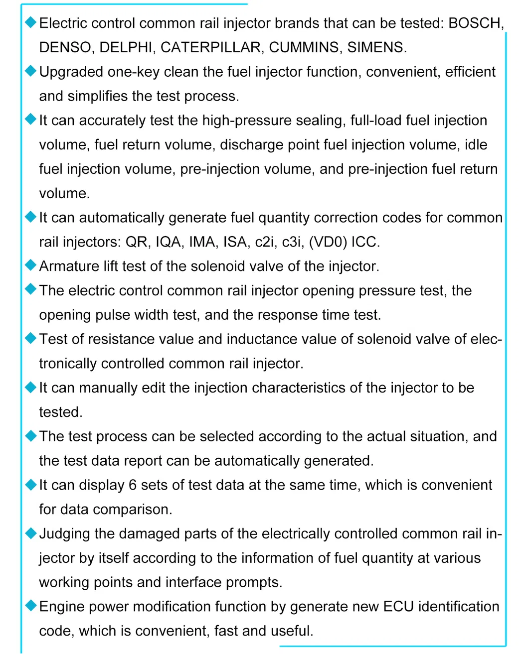 Crystal Testing Calibration Machine Electronic Equipment Common Rail Piezo Injector