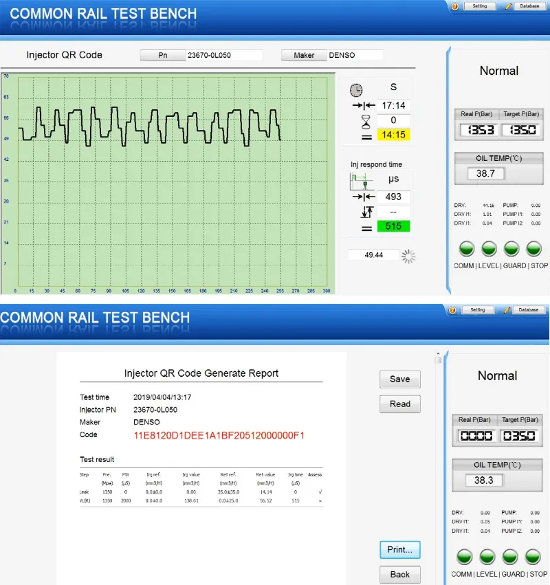 Diagnosis Coding Machine Common Rail Injector Testing Machine Test Bench