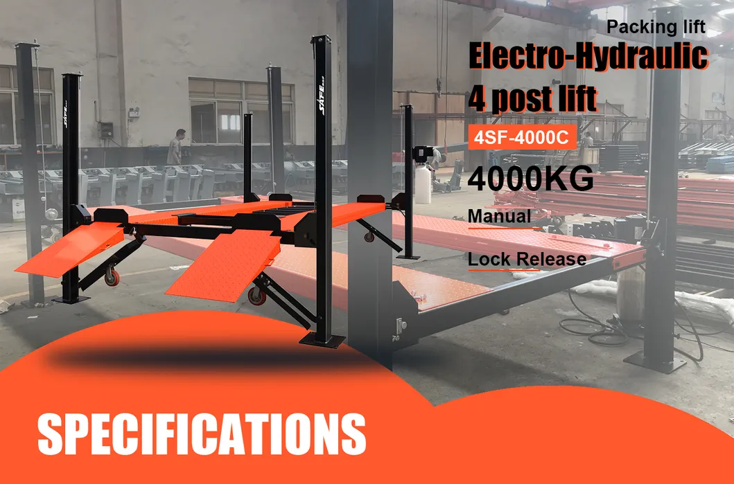 Electric Hydraulic 4 Post Lift Car Lift