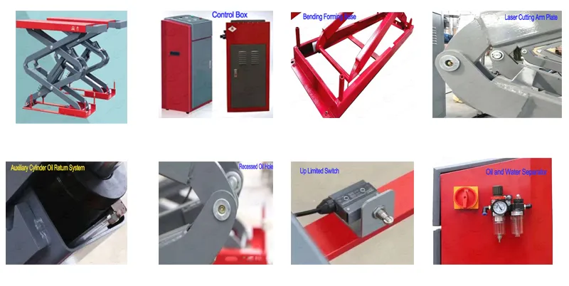 Full Rise in Ground Mounted Scissor Car Lift Hoist
