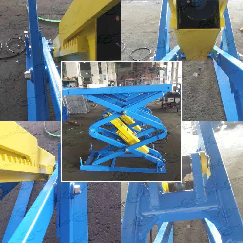 Full Rise in Ground Mounted Scissor Car Lift Hoist