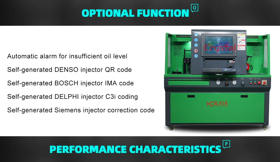 Hcr-518 Diesel Injector Calibration Machine Common Rail Injector Test Bench and Heui Injector