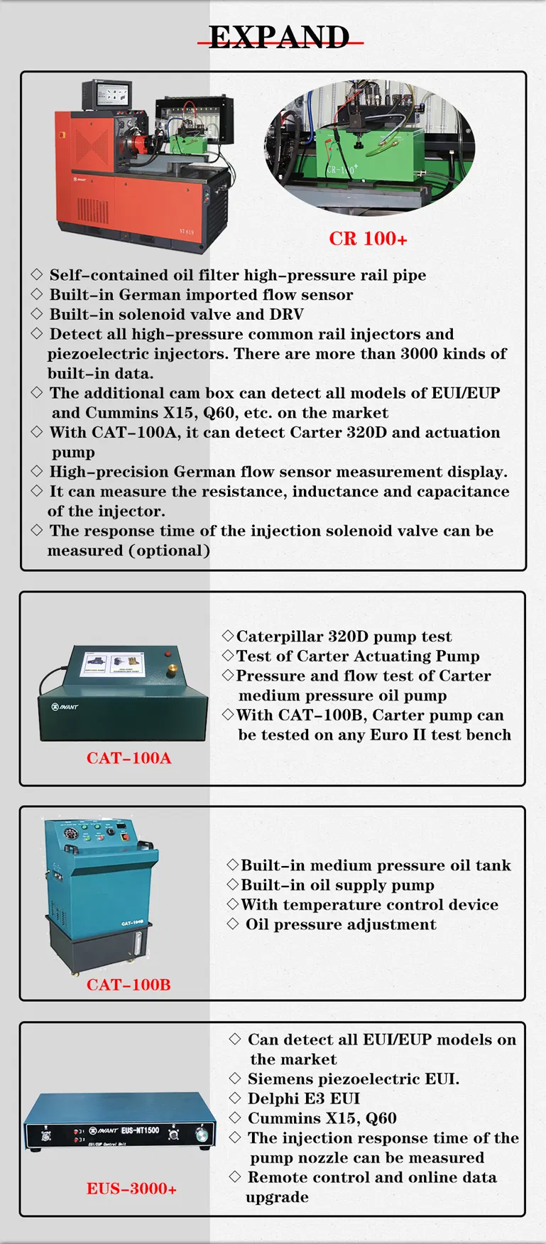 Mechanical Pump and Common Rail Injector Test Equipment Nt619