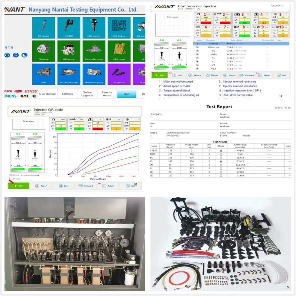 Nt918 Common Rail Test Bench Multifunction Heui Eui Eup Vp37 Vp44 Red4 Cat320d