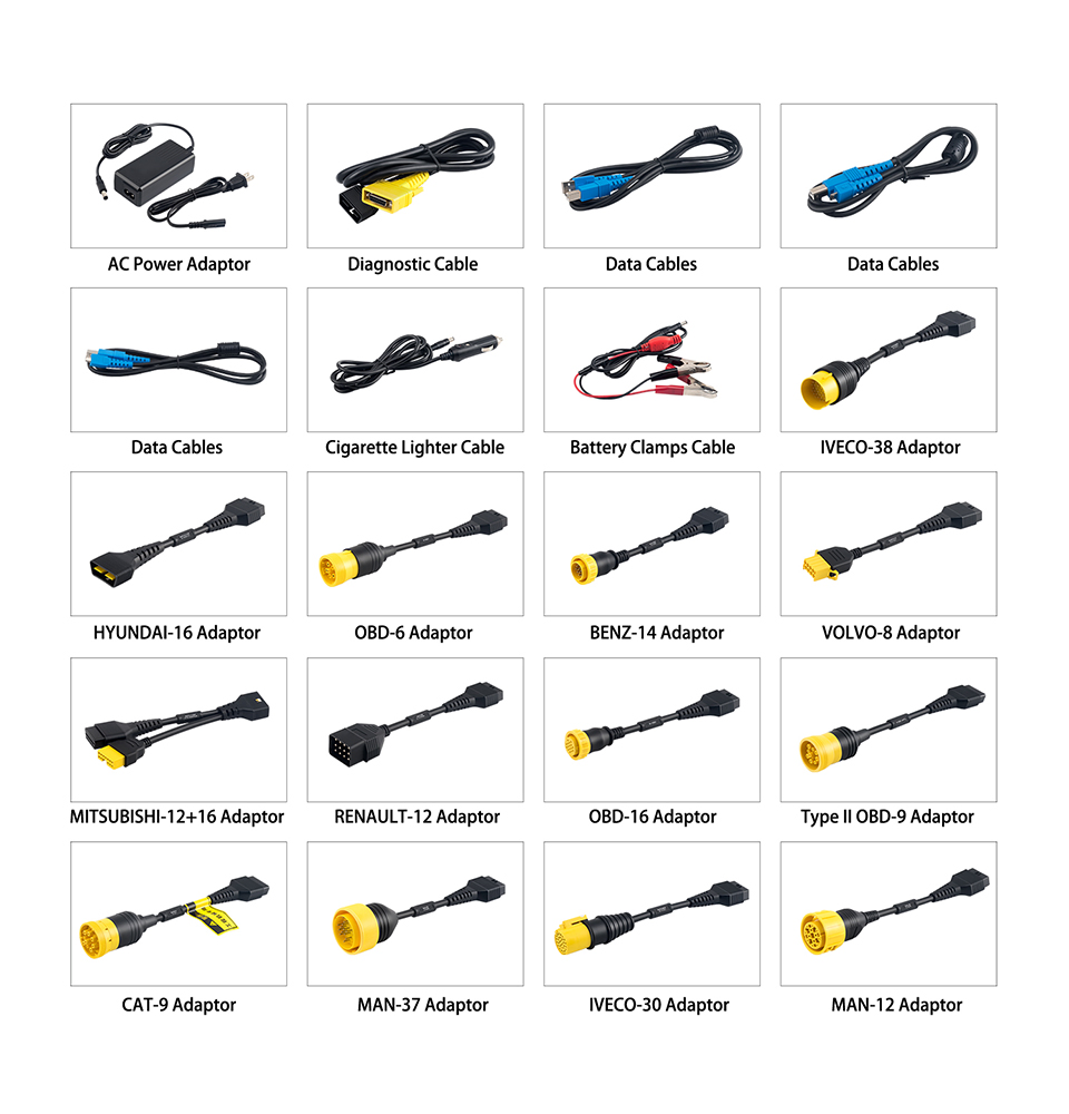 Original Launch X431 HD Heavy Duty Adapter Box HD Module Truck Diagnostic Adapter Work for X431 V+ X431 PRO3 Pad II