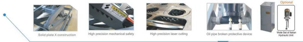 Professional Ultrathin Double Level Scissor Lift for Four Wheel Wheel Alignment/Used Home Garage Car Lift for Sale for Sale