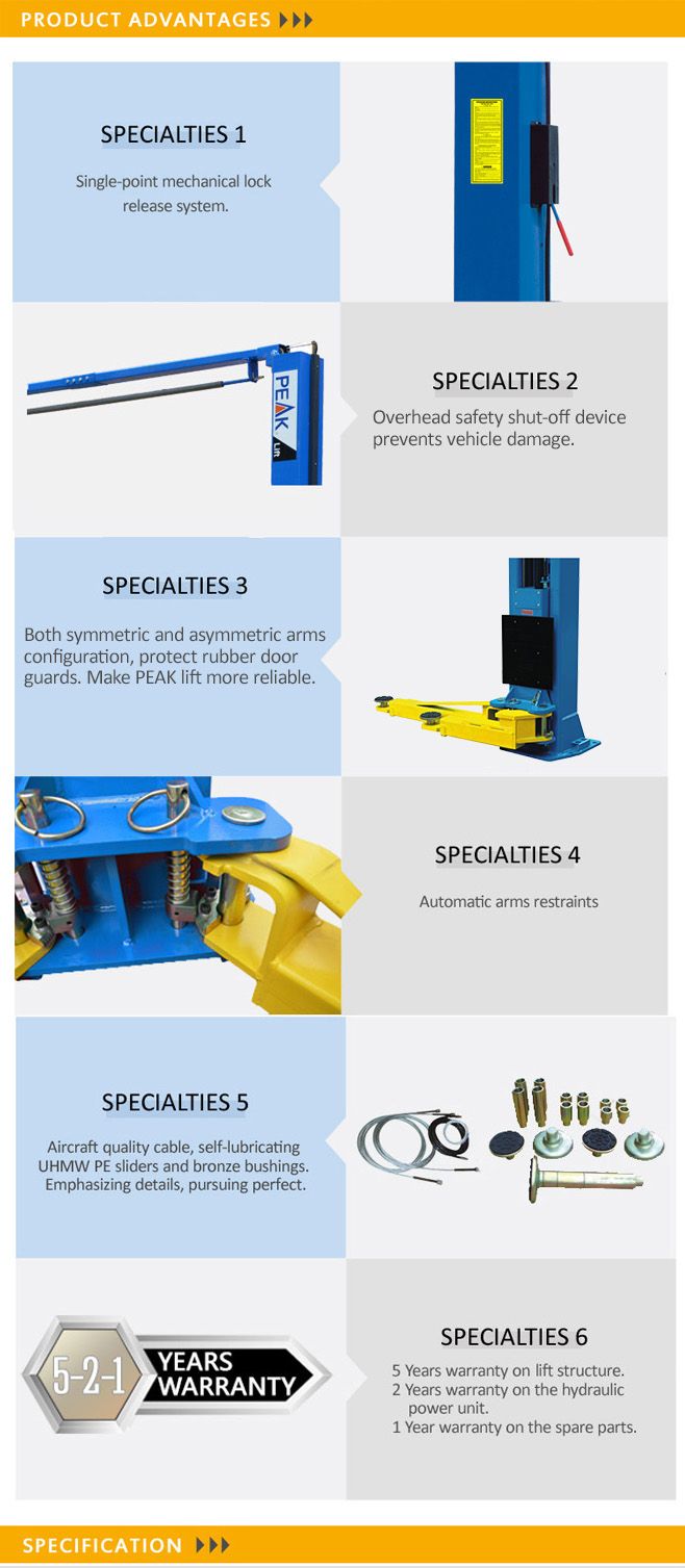 Two Columns Design Direct-Drived Car Elevator with 5000kgs (211SAC)