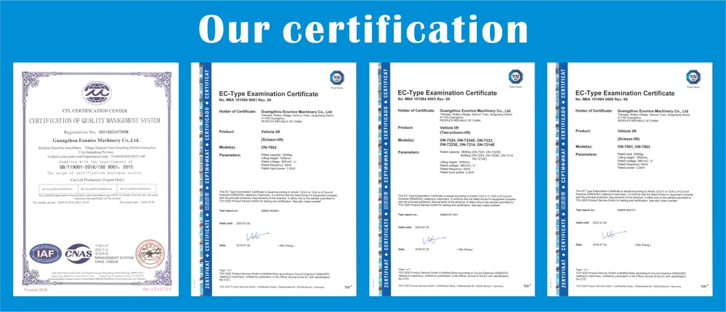 Vehicles Base Plate Two Auto Post Car Lift Equipment Hoist for Automobile Home Lift