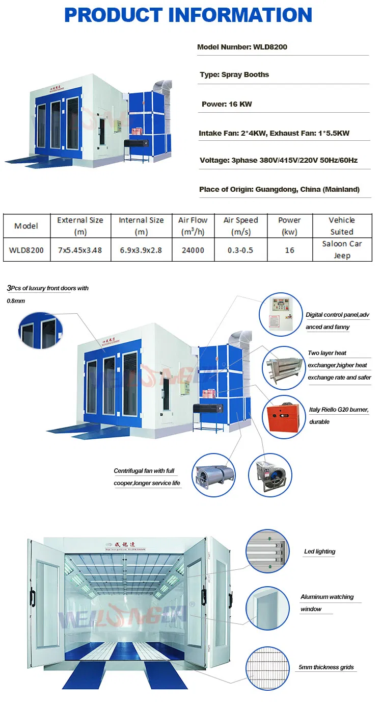 Wld8200 Ce Saloon Car Paint Baking Oven