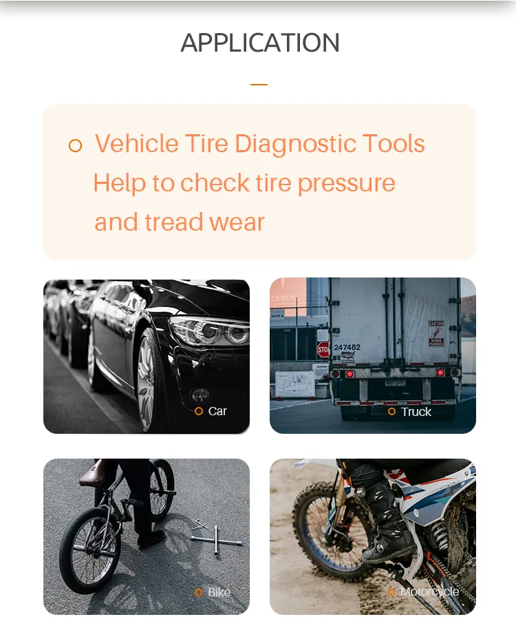 Yw-732 Quick Measurement Bicycle Motorcycle Car Digital Tire Pressure Gauge